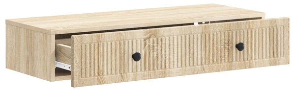 Fali oldaltábla Sonoma Tölgy 87,5 x 34,5 x 17 cm Szerelt Fa