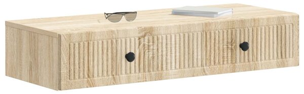 Fali oldaltábla Sonoma Tölgy 87,5 x 34,5 x 17 cm Szerelt Fa