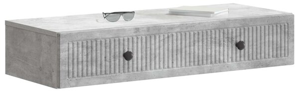 Fali oldaltábla Betonszürke 87,5 x 34,5 x 17 cm Szerelt Fa