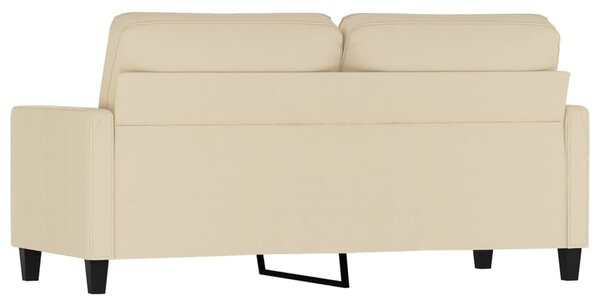 Kétszemélyes krémszínű szövetkanapé 140 cm