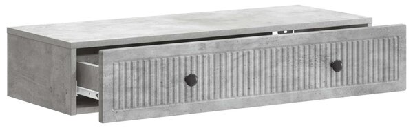 Fali oldaltábla Betonszürke 87,5 x 34,5 x 17 cm Szerelt Fa