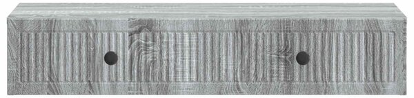 Fali oldaltábla Szürke Sonoma 87,5 x 34,5 x 17 cm Szerelt Fa