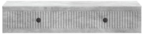 Fali oldaltábla Betonszürke 87,5 x 34,5 x 17 cm Szerelt Fa