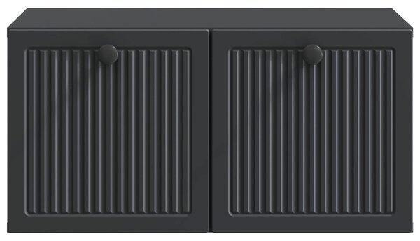 Fali TV szekrény Fekete 59,5 x 41 x 30 cm Szerelt Fa