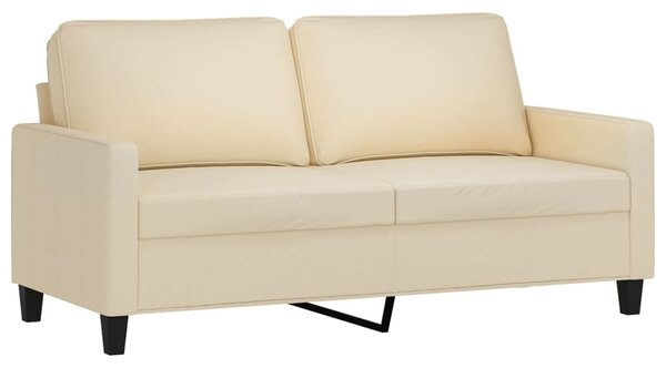 Kétszemélyes krémszínű szövetkanapé 140 cm