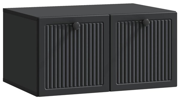 Fali TV szekrény Fekete 59,5 x 41 x 30 cm Szerelt Fa