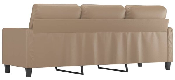 3 személyes cappuccino színű műbőr kanapé 180 cm