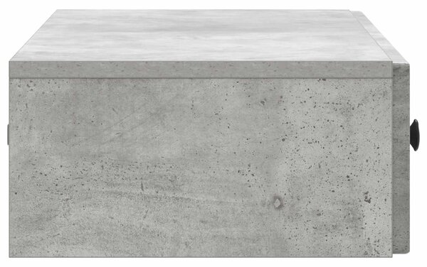 Fali oldaltábla Betonszürke 87,5 x 34,5 x 17 cm Szerelt Fa