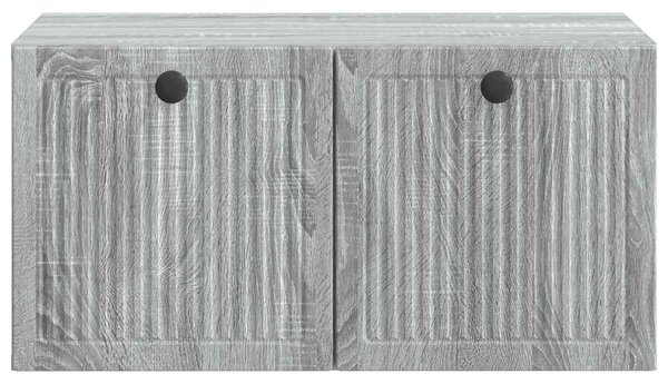Fali TV szekrény Szürke Sonoma 59,5 x 41 x 30 cm Szerelt Fa