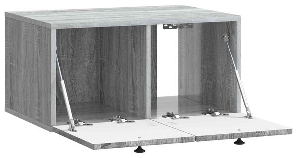 Fali TV szekrény Szürke Sonoma 59,5 x 41 x 30 cm Szerelt Fa