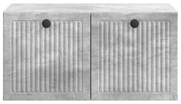 Fali TV szekrény Betonszürke 59,5 x 41 x 30 cm Szerelt Fa