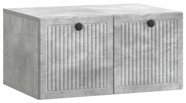 Fali TV szekrény Betonszürke 59,5 x 41 x 30 cm Szerelt Fa