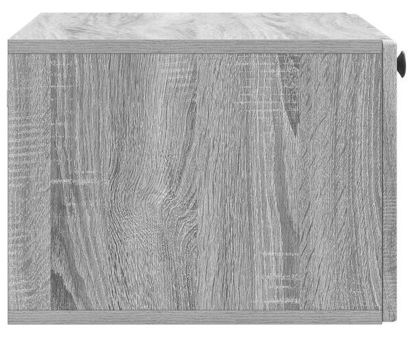 Fali TV szekrény Szürke Sonoma 59,5 x 41 x 30 cm Szerelt Fa