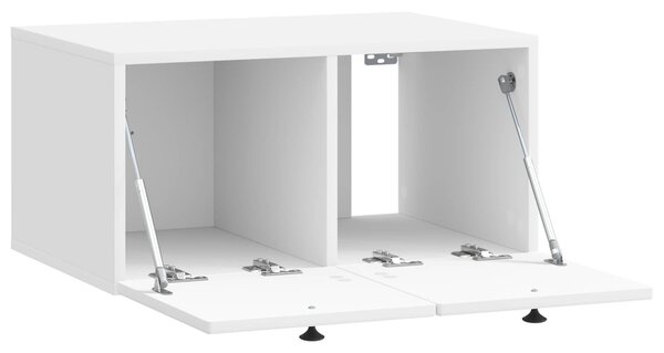 Fali TV szekrény Magasfényű Fehér 59,5 x 41 x 30 cm Szerelt Fa