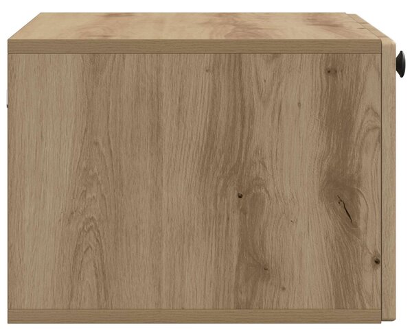 Fali TV szekrény 59,5 x 41 x 30 cm Kézműves Tölgy Szerelt Fa