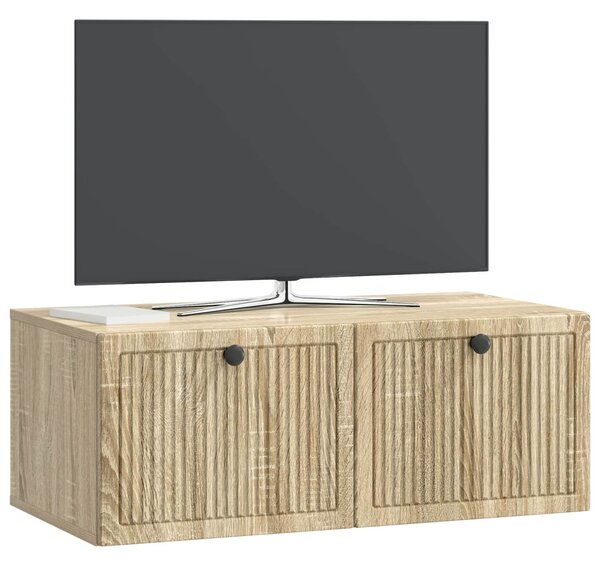 Fali TV szekrény Sonoma Tölgy 78,5 x 41 x 30 cm Szerelt Fa