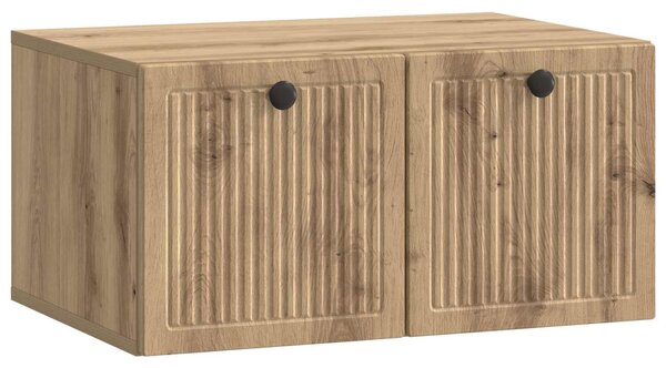Fali TV szekrény 59,5 x 41 x 30 cm Kézműves Tölgy Szerelt Fa