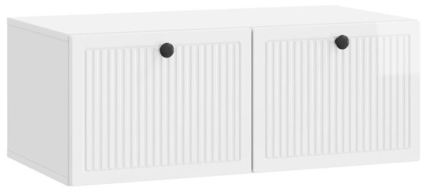Fali TV szekrény Magasfényű Fehér 78,5 x 41 x 30 cm Szerelt Fa