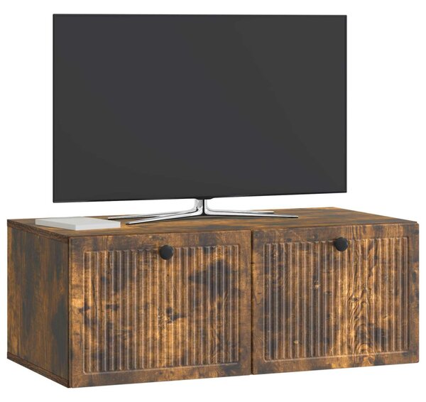 Fali TV szekrény Füstös Tölgy 78,5 x 41 x 30 cm Szerelt Fa