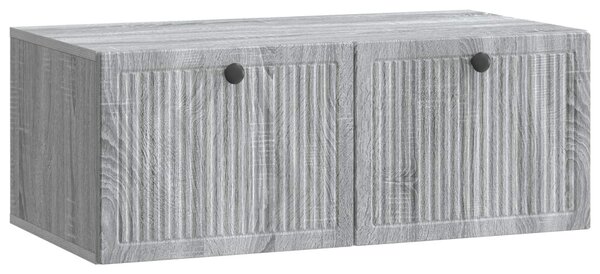 Fali TV szekrény Szürke Sonoma 78,5 x 41 x 30 cm Szerelt Fa