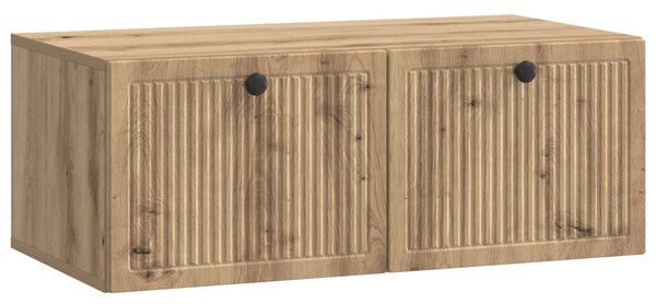 Fali TV szekrény 78,5 x 41 x 30 cm Kézműves Tölgy Szerelt Fa
