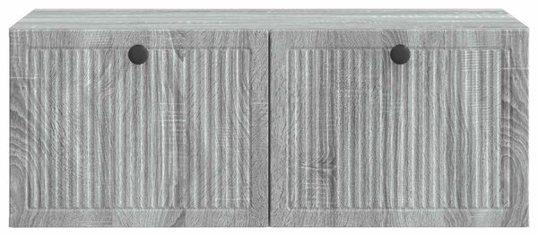 Fali TV szekrény Szürke Sonoma 78,5 x 41 x 30 cm Szerelt Fa