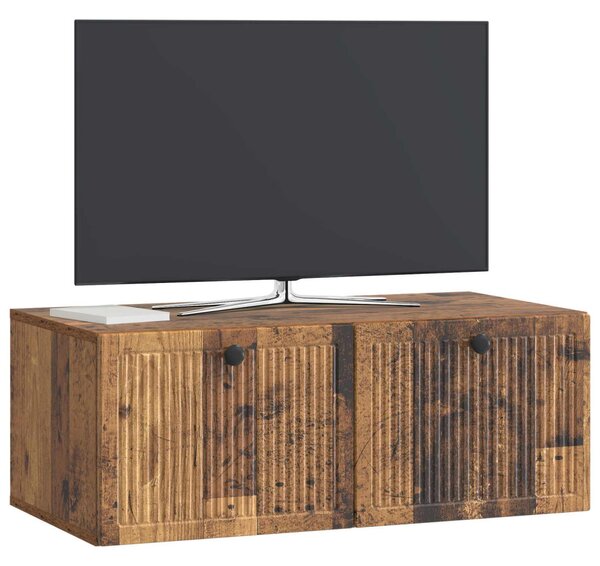 Fali TV szekrény Antik Fa 78,5 x 41 x 30 cm Szerelt Fa