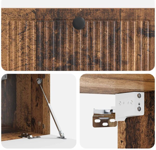 Fali TV szekrény Antik Fa 78,5 x 41 x 30 cm Szerelt Fa