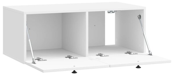 Fali TV szekrény Magasfényű Fehér 78,5 x 41 x 30 cm Szerelt Fa