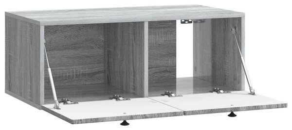 Fali TV szekrény Szürke Sonoma 78,5 x 41 x 30 cm Szerelt Fa