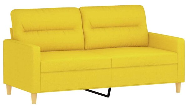 2 személyes világossárga szövet kanapé 140 cm