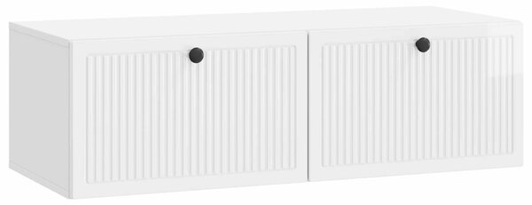 Fali TV szekrény Magasfényű Fehér 98 x 41 x 30 cm Szerelt Fa