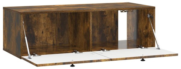 Fali TV szekrény Füstös Tölgy 98 x 41 x 30 cm Szerelt Fa