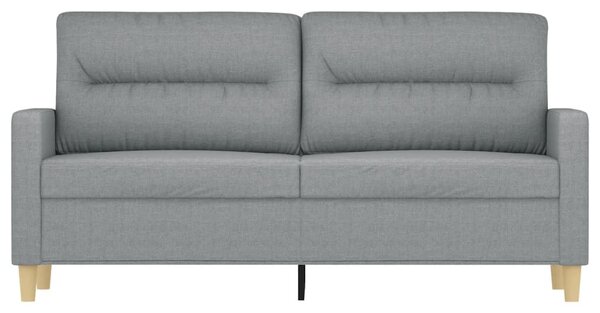 Kétszemélyes világosszürke szövetkanapé 140 cm