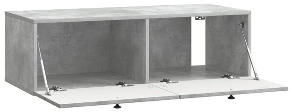 Fali TV szekrény Betonszürke 98 x 41 x 30 cm Szerelt Fa