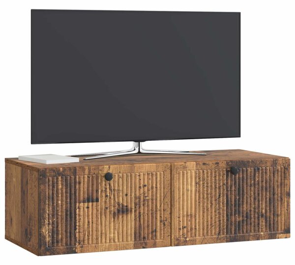Fali TV szekrény Antik Fa 98 x 41 x 30 cm Szerelt Fa