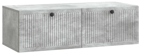 Fali TV szekrény Betonszürke 98 x 41 x 30 cm Szerelt Fa