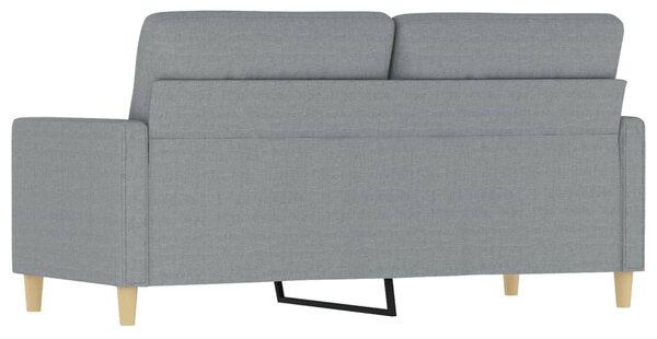 Kétszemélyes világosszürke szövetkanapé 140 cm