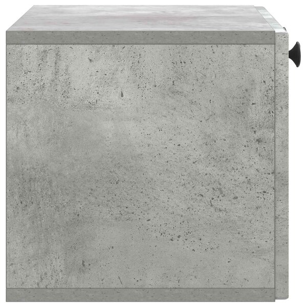 Fali TV szekrény Betonszürke 59,5 x 31 x 30 cm Szerelt Fa