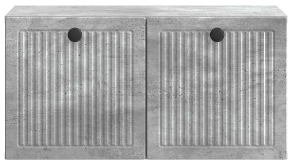 Fali TV szekrény Betonszürke 59,5 x 31 x 30 cm Szerelt Fa