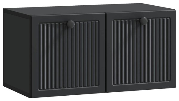 Fali TV szekrény Fekete 59,5 x 31 x 30 cm Szerelt Fa