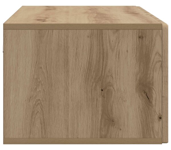 Fali TV szekrény 98 x 41 x 30 cm Kézműves Tölgy Szerelt Fa
