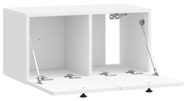 Fali TV szekrény Magasfényű Fehér 59,5 x 31 x 30 cm Szerelt Fa