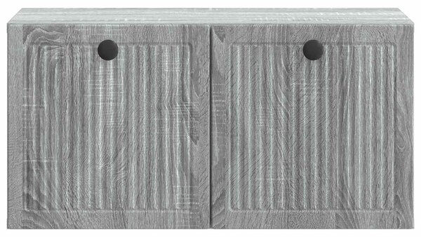 Fali TV szekrény Szürke Sonoma 59,5 x 31 x 30 cm Szerelt Fa