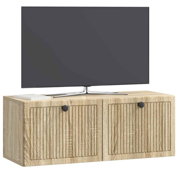 Fali TV szekrény Sonoma Tölgy 78,5 x 31 x 30 cm Szerelt Fa