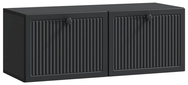 Fali TV szekrény Fekete 78,5 x 31 x 30 cm Szerelt Fa