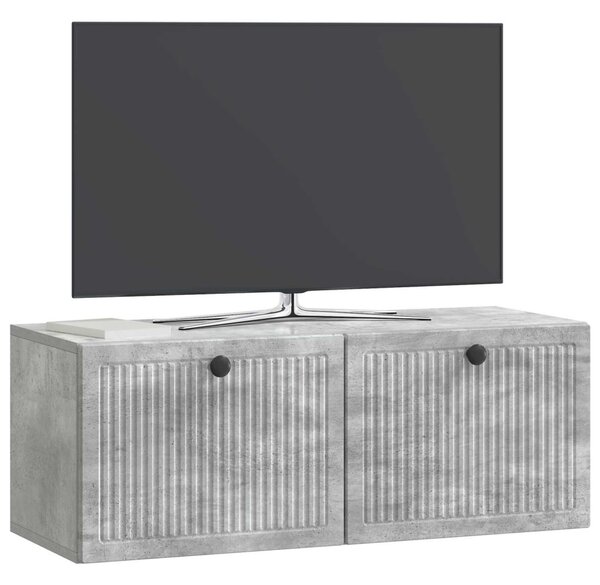Fali TV szekrény Betonszürke 78,5 x 31 x 30 cm Szerelt Fa