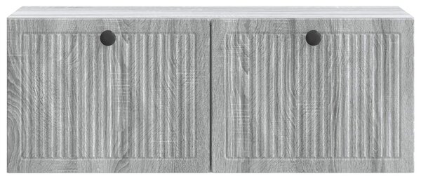 Fali TV szekrény Szürke Sonoma 78,5 x 31 x 30 cm Szerelt Fa