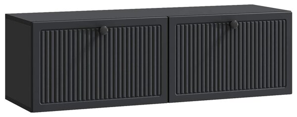 Fali TV szekrény Fekete 98 x 31 x 30 cm Szerelt Fa