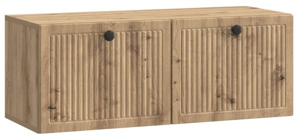 Fali TV szekrény 78,5 x 31 x 30 cm Kézműves Tölgy Szerelt Fa
